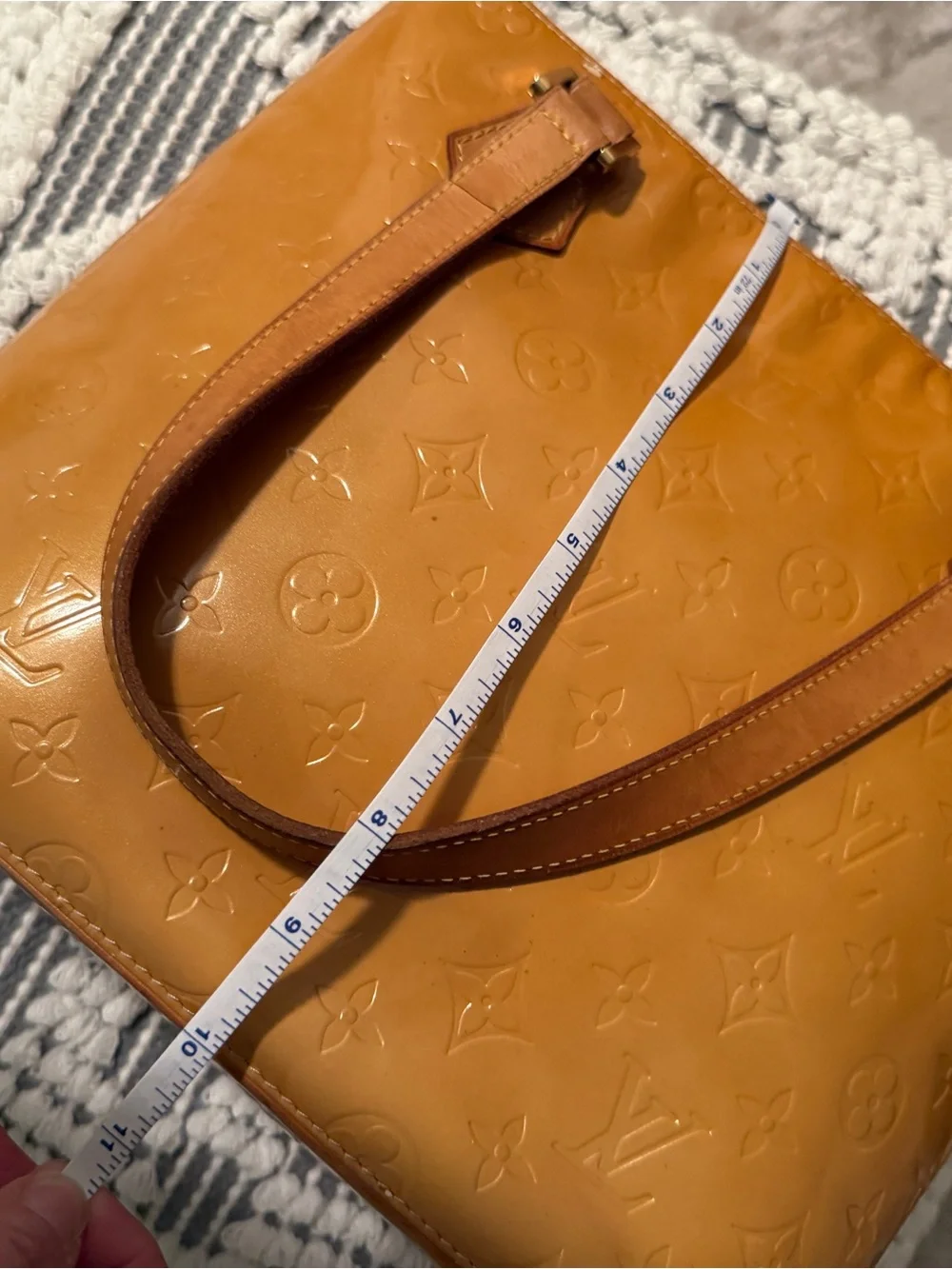 Louis Vuitton Caramel Vernis Patent Leather Monogram Tote
